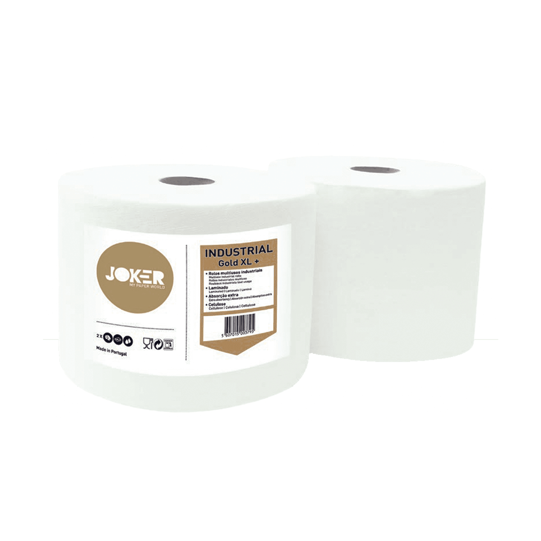 Pack de 2 rolos industriais Joker Gold XL+ laminados