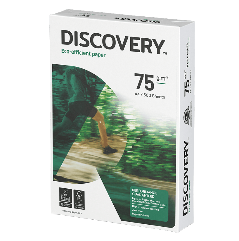 Embalagem de papel de fotocópia A4 Discovery 75 g/m²